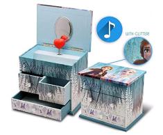 La Reine des Neiges BoÃ®te Ã bijoux musicale 3 tiroirs 2 Organisateurs de bijoux pour armoire Rangement de dÃ©corations Festivales Articles pour la maison Unisexe Adulte, Multicolore,unique