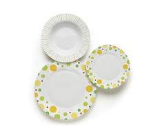 Enjoy Home Service de table 18Â assiettes avec motifs Ã pois
