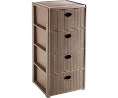 Stefanplast Elegance commode 4Â tiroirs, taupe