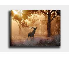 Bonamaison Peinture sur toile, multicolore, 30 x 40 cm - Conçu et fabriqué en Turquie