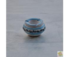 Yodeco - Cendrier anti fumÃ©e TatouÃ© turquoise et blanc - Mini modÃ¨le