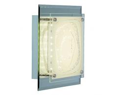 Brilliant Fantasie Plafonnier LED carré en verre chromé 1200 lm 25 x 25 cm