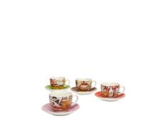 Tognana Iris Breakfast Emballage de 4 Tasses Ã Cappuccino avec Soucoupe