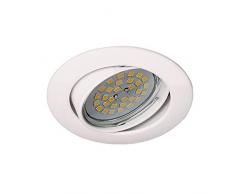 wonderlamp Basic w-e000111Â Pack de spots encastrables ronds avec douille gU10, blanc, 8.5Â x 1.5Â cm, lot de 10