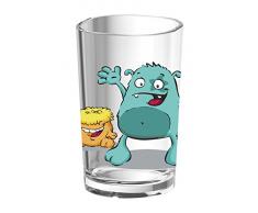 Emsa Gobelet pour Enfants, Motif Monstre, Lavable au lave-vaisselle, Plastique, Transparent/Menthe, Kids, 516275