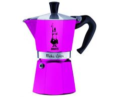 Bialetti - 9143 - Moka Color - CafetiÃ¨re Italienne en Aluminium - 6 Tasses - Fuchsia