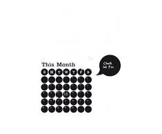 SuperStudio Lo + deModa nov064 â 87 â Vinyle Autocollant Calendrier, Multicolore