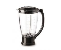 Moulinex Bol Blender XF634BB1 Accessoire Masterchef Gourmet Officiel Plastique Capacité 1,5L Lames Démontables Compatible avec Tous les Robots Pâtissier Masterchef QA510110 QA512G10 QA530D10