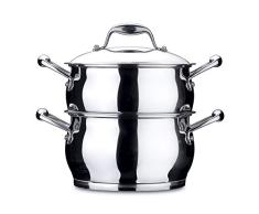 BergHOFF 1102160 Ustensiles de cuisson Zeno Faitout avec insert vapeur 20 cm 3,8L