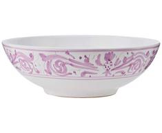 Ceramiche Siciliane Ruggeri C25 brillant Adelasia Bol de 25 cm, lilas