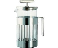 Alessi 9094/3 Cafetière Presso-filtre Ou à Infusion en Acier Inoxydable 18/10 Brillant et Verre Résistant Au Feu, 3 Tasses