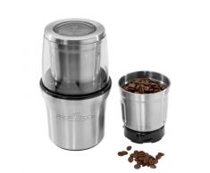 PROFI COOK PC-KSW 1021 N - Moulin 2 en 1 - A Café et fonction Broyeur - couvercle transparent - 200 Watts - Couleur Argent