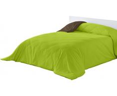 Lucena Cantos - Housse de Couette Bicolor, (Vert/Choco, 180 x 270)