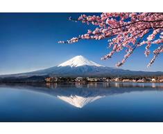 Tapisserie poster panoramique MONT FUJI 4 x 2,70 m | DÃ©co et photo murale XXL QualitÃ© HD Scenolia