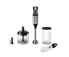 Bosch MS64M6170 ErgoMixx Style Mixeur Ã Main, 1000 W, plastique, 12 vitesses, Noir, Acier inoxydable