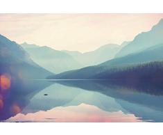 Scenolia Tableau Verre Acrylique déco & Design Brume MATINALE 70 x 50 cm | Déco Murale Qualité HD