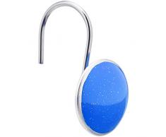 AmazonBasics Crochets pour rideau de douche Bouton, Bleu