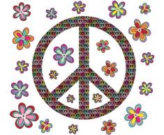 Wallpops Set de Stickers muraux Motif Signe de la Paix Taille L