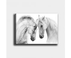 Bonamaison Peinture sur toile, multicolore, 70 x 100 cm - Conçu et fabriqué en Turquie