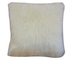 LOreiller Collection Valeska Fausse Fourrure Housse de Coussin, Blanc