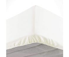 douceur dintérieur drap housse 2 personnes 160x200 cm lina naturel