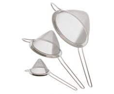 Pradel Excellence QL070-3 Lot de 3 Passoires Chinois, Acier Inoxydable, INOX, 35,3 x 16 x 13,7 cm