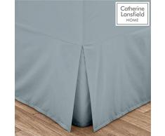 Catherine Lansfield Drap en Percale Polycoton sans Repassage Noir, Bleu dragée, King