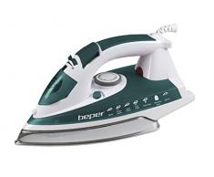 BEPER 50.131 Fer Ã Repasser Anticalcaire Auto Clean, Acier Inoxydable, Blanc/Vert, 30x12,8x15,5 cm