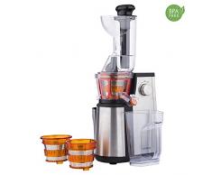 Extracteur de Jus de Fruits et Légumes vertical GSX24 H.Koenig Centrifugeuse Vitamin + sans BPA - 82 mm Large Bouche - 3 tamis pour jus fin ou épais et sorbet - Pression douce - 50 tours 400 W