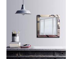 Bonamaison Décoration Murale Impression sur Miroir Encadré sur Toile, Dimensions: 50 x 50 Cm - Conçu et fabriqué en Turquie