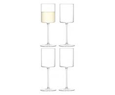 LSA International Otis, Verre Ã vin Blanc, Verre, Transparent, 240Â ML, Lot de 4