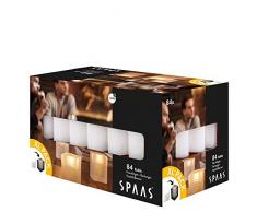 Spaas 84 Recharges Non parfumÃ©es, Cire de Paraffine, gobelet Plastique D 50 mm x H 60 mm