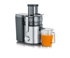 SEVERIN Centrifugeuse, Avec RÃ©cipient Ã Jus de 1,1 L, 800 W, ES 3570, Noir/Inox