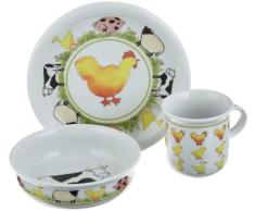 Arzberg Service de Table pour Enfant avec Motifs Animaux de la Ferme 3 pièces