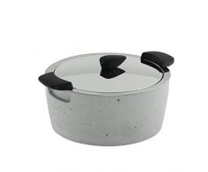 KUHN RIKON 35025 ustensile de cuisine thermique HOTPAN Monument cocotte à servir gris 3L/22cm, cuisson à la vapeur, maintien au chaud, économie dénergie