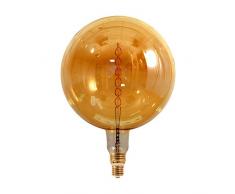 Girard Sudron 716700-LED Globe G380 Ampoule LED Filament Torsadé E27 (ES Edison) Blanc Chaud 400 Lumens Dimmable 8 W Ambre