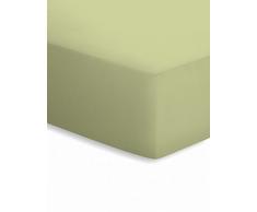 schlafgut Drap Housse, Coton, Green, 180 x 200 cm