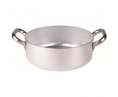 Pentole Agnelli ALMA10660 Casseroles en Aluminium Professionnelles 3 mm, Casserole Basse avec 2 poignées, 60 L