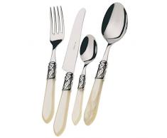 Casa Bugatti ALCAM-M4250 Alladin Ivory Ensemble de couverts, 24 piÃ¨ces dans une caisse en bois