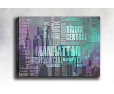 Bonamaison Peinture sur toile, multicolore, 40 x 60 cm - Conçu et fabriqué en Turquie