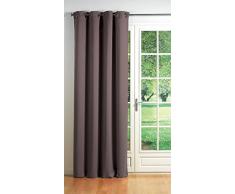 douceur dintÃ©rieur rideau a oeillets carres 140x260 cm occultant cocoon taupe