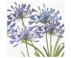 Caspari Serviettes de Table en Papier Motif Agapanthus