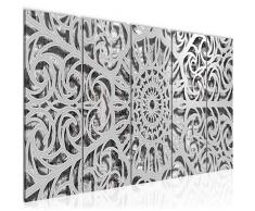 Tableau decoration murale Mandala 150 x 60 cm - XXL Impression sur Toile Salon Appartment 5 Parties - prêt à accrocher - 506156c