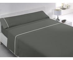 Glam X-Treme-7Â âÂ Jeu de draps, Couleur Gris Anthracite pour lit de 135Â cm Gris Perle