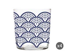 molecuisine Set Vase 4Â unitÃ©s. Magatama 37Â cl Bleu