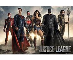 ErikÂ® - Poster DC Comics Justice League Movie Personnages - Papier GlacÃ© - 91x61cm