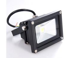 Sourcing4U X1-10w-FL-BL-C Projecteur blanche/noire froide LED 10 W