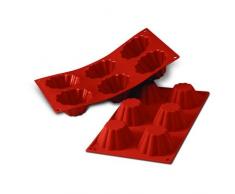 Silikomart Moule 6 minis brioches Classic, Rouge
