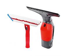 Vileda â Set Windomatic Power aspirateur pour fenêtres et mouilleur en microfibre avec pulvérisateur - Idéal pour laver vitres et cabines de douche