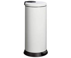 Poubelle à Pédale, 30 L, Blanc Signalisation